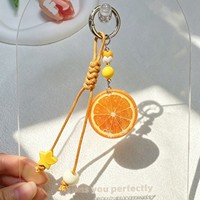 Modellen sleutelhangers van acryl met creatief fruitdesign, fruitachtige decoraties, sleutelhangers met fruitthema, paar tas hangers