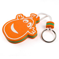 Porte-clés flottant promotionnel de forme ronde porte-clés flottant en mousse eva avec logo personnalisé