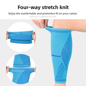 Manchons de compression tricotés antidérapants en silicone pour mollets, protection sportive en gros pour hommes et femmes, idéaux pour le basketball et le football en extérieur - Product Image 3
