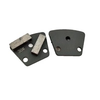 Bloc de disque de meulage de sol trapézoïdal à 30 grains Tampon de polissage Plaque de meulage diamantée pour béton de terrazzo avec 2 segments