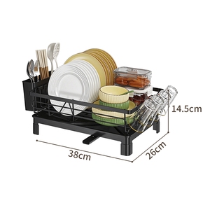 Ultimo Modello Moderno di Scolapiatti da Appoggio Portatile in Ferro e Acciaio per 4 Tazze e Piatti, Organizzatore per Dispensa e Cucina - Product Image 5