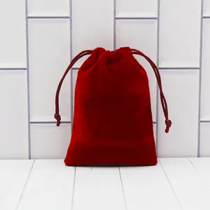 高品質ジュエリー赤ベルベットポーチカスタマイズされたベストジュエリーカラーのベルベットバッグ巾着ギフトポーチ