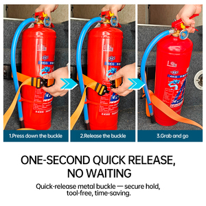 Soporte de Pared para Cilindro de Gas RV con Correa de Liberación Rápida de 1.5M, Soporte de Nylon Resistente para Extintor - Product Image 4