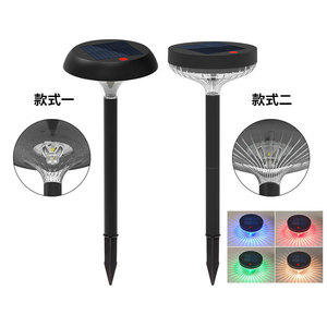 Lampes de jardin à énergie solaire, éclairage LED extérieur RGB décoratif pour allée, résistant à l'eau, design géométrique - Product Image 1