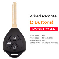 Télécommande universelle pliable Xhorse XKTO23EN à 3 boutons pour outil VVDI, version anglaise, pour serruriers