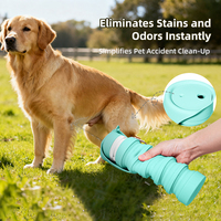 Bouteille d'eau pliable pour chien en silicone écologique avec bol pliable pour une utilisation en extérieur