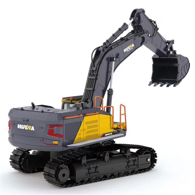 2023 HUINA 1592 RC Excavator 2.4G 1/14 RC Trucks Simulation Excavator 22CH Vehicle Model Hobby Toys for Boys With Alloy Bucket