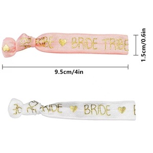Bracelets de fête <span class=keywords><strong>pour</strong></span> enterrement de vie de jeune fille, <span class=keywords><strong>bracelet</strong></span> équipe de la mariée, décoration future mariée, accessoires de mariage, attaches <span class=keywords><strong>pour</strong></span> cheveux - Product Image 4