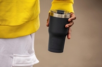 Gobelet de 30oz avec poignée couvercle en paille double paroi réutilisable sous vide en acier inoxydable isolé bouteille d'eau tasse de voyage tasse