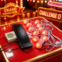 Machine de jeu interactive commerciale pour stand de carnaval, avec bouton lumineux LED à pousser, pour le défi de coordination œil-main et la réaction interactive
