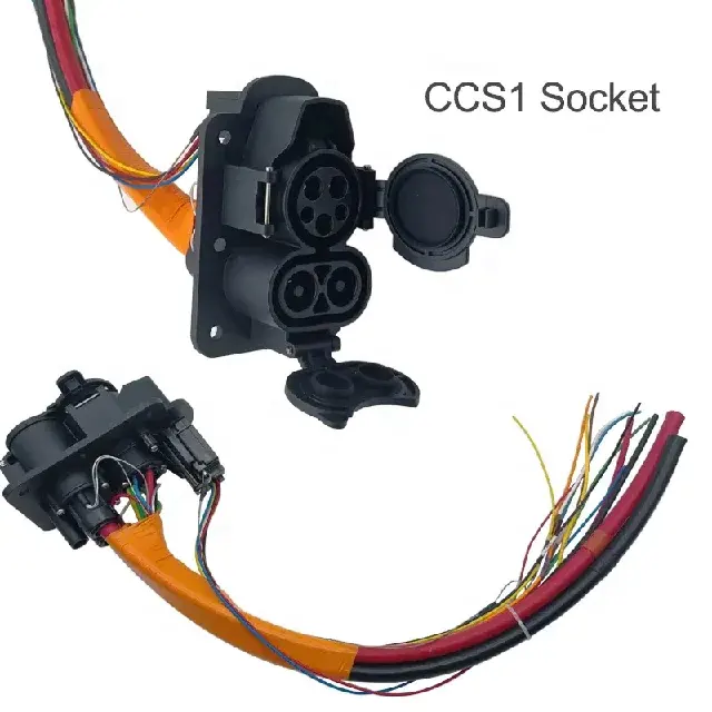 Elektrische Auto Oplaadaansluiting Snel Ev Oplader Connector 32a 200a Ev Auto Oplaadstation Oplader Plug Ccs1 Aansluiting Voor J1772 Auto 'S