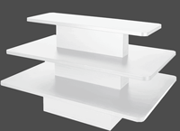 Tables en bois de présentation Premium à 3 niveaux carrées