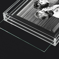Cadre photo double face en acrylique nordique, écologique, minimaliste, transparent, support photo de bureau, décoration scandinave pour chambre et bureau