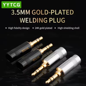 <span class=keywords><strong>3.5</strong></span>毫米TRS镀金音频电缆连接器母插孔插头纯铜OEM ODM - Product Image 2
