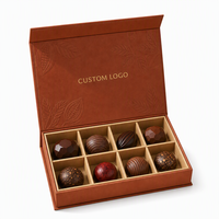 Scatola di Cioccolatini Magnetica Premium Personalizzata con Logo, 8 Scomparti, Confezione Regalo Rigida di Lusso Certificata FDA e UE