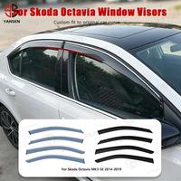 Pare-pluie pour vitres de voiture Skoda Octavia MK2 MK3 MK4 Combi PRO 2005-2021, déflecteurs de pluie, accessoires de style automobile