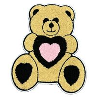 Meilleures ventes transfrontalières : Patchs brodés en tissu éponge motif ours en peluche, Vente en gros usine, Personnalisation disponible