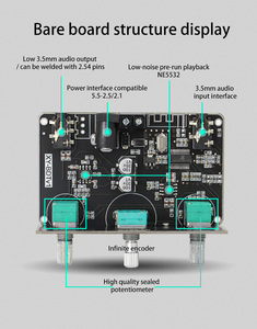 บอร์ดถอดรหัส XY-BDT BT 5.0 ช่องสัญญาณคู่ สเตอริโอ ปรับเสียงสูงต่ำได้ พร้อมโมดูลปรับแต่งเสียงแบบไร้ขั้นตอน 360 องศา - Product Image 5