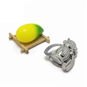 Infuseur à thé en acier inoxydable de haute qualité en forme de singe avec plateau d'égouttage - Product Image 3