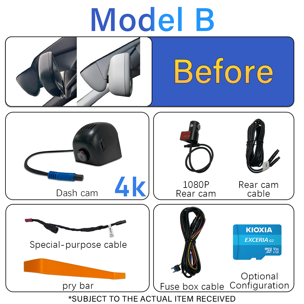 Modèle B 4K avant + arrière