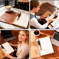 Porte-stylo A5 en cuir PU à 6 anneaux, attache détachable pour stylo de carnet, accessoires pour agenda et carnet à feuilles mobiles