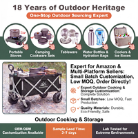 Chariot de camping pliable d'extérieur pour enfants, poussette inclinable, chariot de pique-nique, chariot de marché nocturne, tendance
