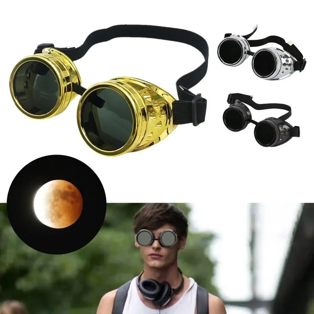 Safe Solar Viewing Glasses Steampunk Solar Eclipse Glasses for Eye Protection Direct Sun Observation With Harmful Light