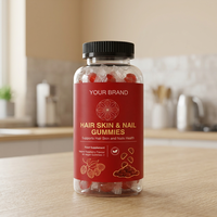 Bonbons gélifiés moelleux aux saveurs de fruits premium avec mélange botanique, emballage en conteneur scellé pour une utilisation quotidienne pratique.