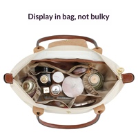 Sac de rangement intérieur pour sac Longchamp Dumpling, organisateur léger en satin, sac de voyage avec fermeture éclair, poche intérieure, moderne