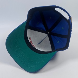 OEM alta corona di cotone colorato Unisex 5 pannello strutturato a tesa curva Snapback cappello personalizzato ricamo Design buffi cappellini da Baseball - Product Image 6