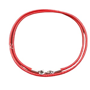 Cordon de collier en fil ciré 1,5-2,0 mm rouge rond style simple pour clavicule, fil à bijoux DIY pour femme - Product Image 5
