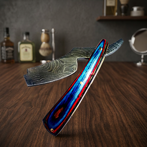 ASAP Damascus Stainless Steel Foldable Straight Razor Wooden Handle for <b>Men</b>-Barber Shop Use Face/Underarm/Body/<b>Bikini</b> Shaving - Product Image 2