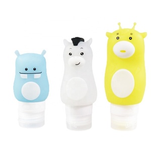 Cartoon Items Rabbit Leakproof Baby Shampoo Lotion Empty Bottles Silicone Travel Container for Body <b>Wash</b> <b>Hand</b> Sanitizer Liquid - Product Image 3