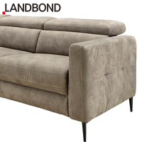 Canapé de salon moderne de luxe en tissu, canapé d'angle européen, mobilier minimaliste, canapé-lit avec appuie-tête manuel, pour hôtel