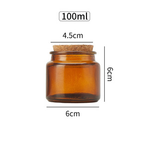 Mini Portavelas de Vidrio Ecológico para Aromaterapia, 100ml 200ml, con Tapa de Corcho, Color Marrón, para Navidad y Bodas, con Serigrafía - Product Image 6