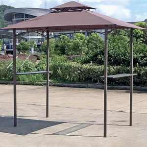 Gazebo in <span class=keywords><strong>Ferro</strong></span> Ecologico Impermeabile <span class=keywords><strong>e</strong></span> Antivento 1,5x2,5M, Personalizzabile, con Doppio Strato <span class=keywords><strong>e</strong></span> <span class=keywords><strong>Tettoia</strong></span> per Barbecue in <span class=keywords><strong>Vetro</strong></span> - Product Image 1