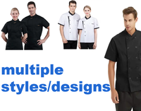 Uniformes personnalisés Jiaming en gros, blouse de cuisine, uniforme de serveur, uniforme de chef, cuisine pour hommes et femmes, veste de chef pour restaurant
