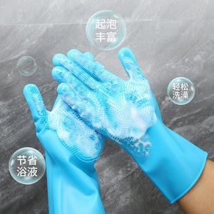 Pet Bath Gloves Silicone Anti Scratch Dog <b>Scrubbing</b> <b>Brush</b> Massage Glove For Pet Cleaning - Product Image 2