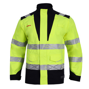 Uniformes de vêtements de travail de construction de <span class=keywords><strong>sécurité</strong></span> réfléchissants haute visibilité pour hommes <span class=keywords><strong>Veste</strong></span> extensible de <span class=keywords><strong>sécurité</strong></span> ignifuge - Product Image 1