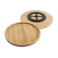 Bambu preguiçoso susan girando placa giratória, decoração, bolo, mesa giratória, armazenamento de exibição de cozinha