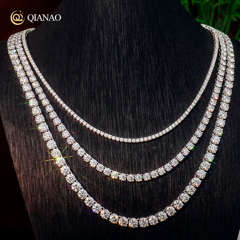 width:2mm/16 inch  moissanite tennis chain