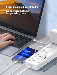 LDNIO SC5415 NUOVA Presa di Corrente Universale con Spina UK <span class=keywords><strong>EU</strong></span> US, Multipresa a 5 Prese con Ricarica USB - Product Image 6