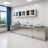 Table de travail de laboratoire scientifique en acier inoxydable pour écoles, résistante aux produits chimiques, mobilier de laboratoire
