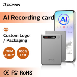 Enregistreur vocal IA <span class=keywords><strong>Dictaphone</strong></span> 32 Go avec contrôle par application, transcription et résumé en 112 langues, et enregistreur audio numérique - Product Image 1