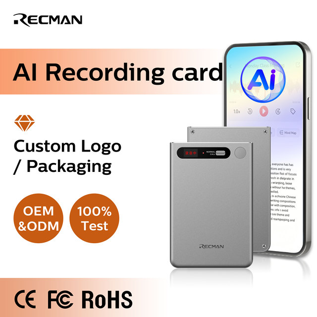 Recman Note 10 AI Voice Recorder Dictaphone 32GB Memory 98% Accuracy 112 Languages App Control Digital Recorder for Business