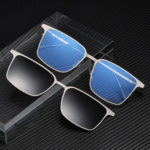 Gafas de sol polarizadas con montura cuadrada y cierre magnético para hombre, protección UV400, gafas para exteriores, color negro C1 - Product Image 4