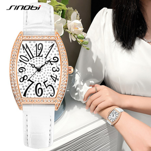 Reloj de Pulsera de Cuarzo para Mujer, Retro, Elegante, con Incrustaciones de Diamantes, Esfera en Forma de Tonneau - Product Image 1