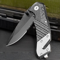 Couteau de poche pliable personnalisable en acier inoxydable, tactique, pour le camping et l'autodéfense, avec manche en aluminium, qualité DIY, OEM disponible