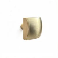 Bouton carré minimaliste en alliage de zinc de haute qualité à trou unique pour cuisine, armoire, commode, usage commercial - Durable et facile à installer