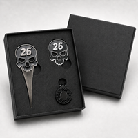 Coffret Cadeau Golf Moderne : Outil Rétractable de Réparation de Divots, Marqueur de Balle, Clip de Chapeau, Plateau en Mousse pour Jetons de Poker – Idéal pour les Événements de Club et les Cadeaux Promotionnels